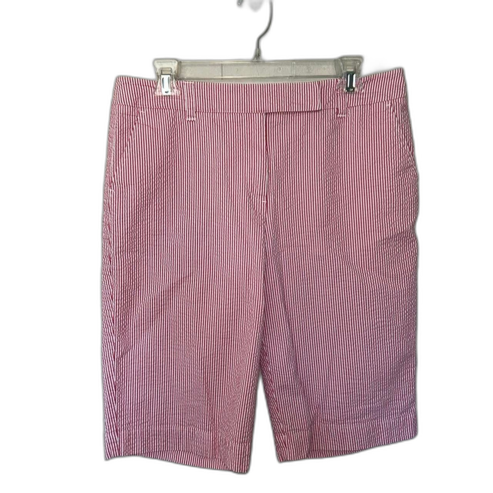 Talbots Red and White Striped Women's Bermudas